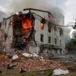 Photo: Consequences of an attack with Russian unmanned aircraft in Kharkiv