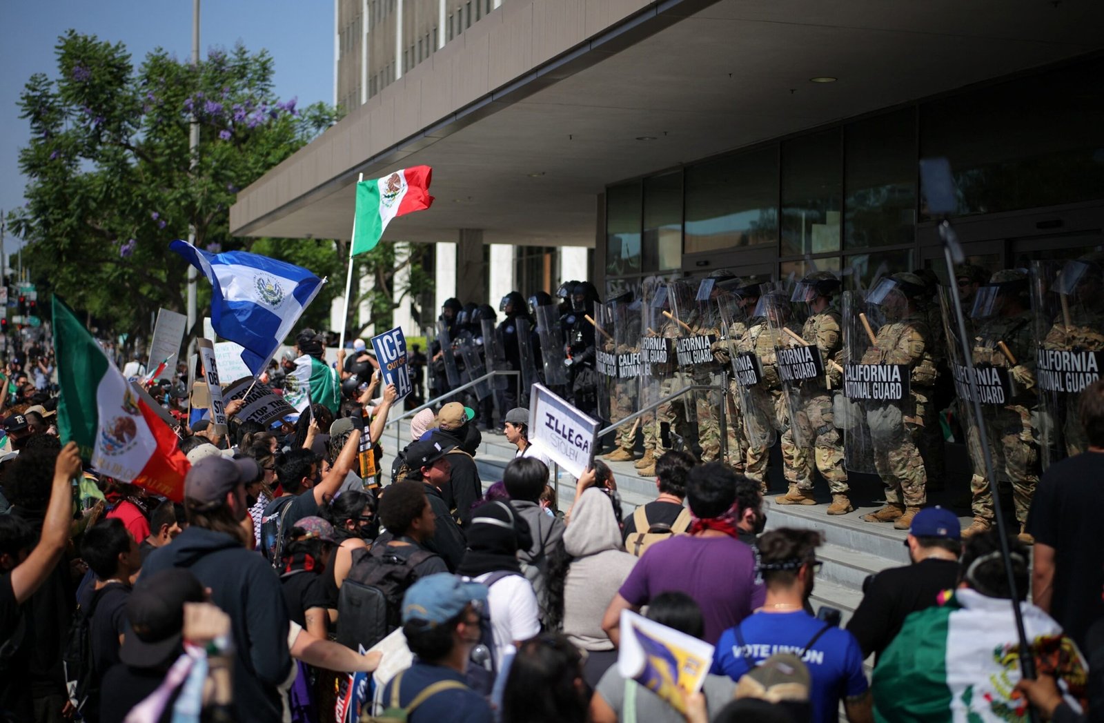 Trump has made a series of statements about Los Angeles's protests. Here is the context.

