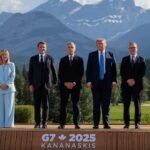 Photo: G7 leaders attend their first session at the G7 Summit in Kananaskis, Alberta, Canada, June 16, 2025.