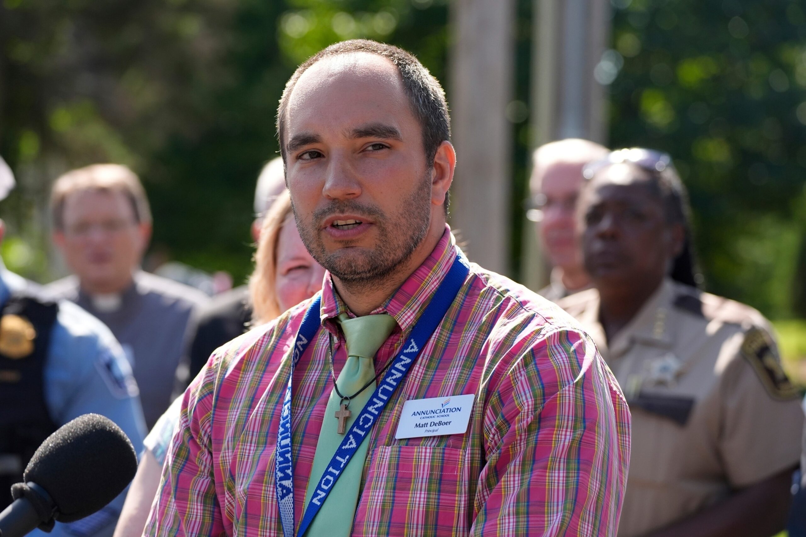 The director speaks after a shooting at the Catholic School of Minnesota

