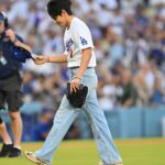 V of K-pop sensation BTS thrills fans with first pitch at Dodgers game and meets Shohei Ohtani