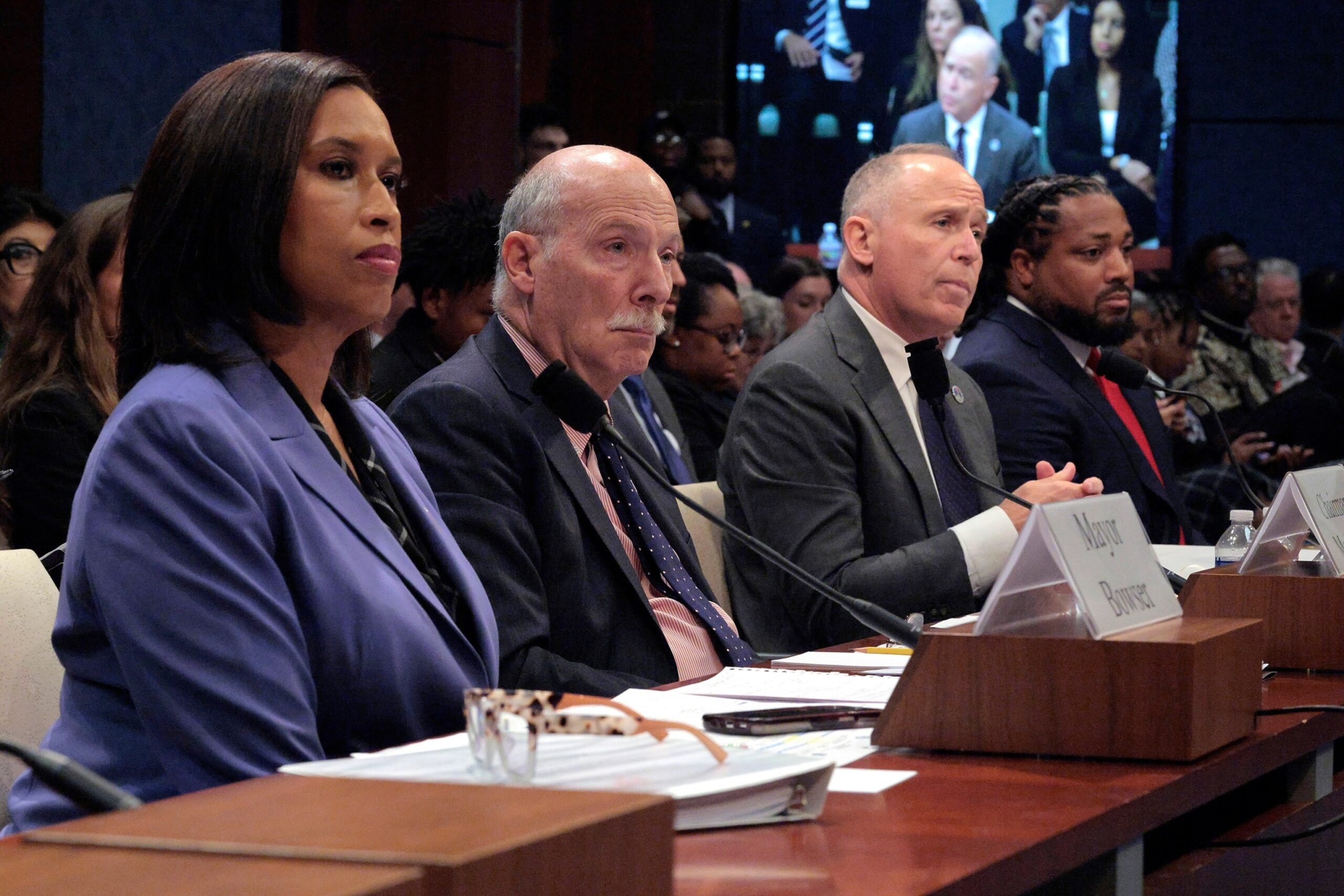 Photo: The mayor of DC, Muriel Bowser, the president of the DC Council, Phil Mendelson, the attorney general of DC, Brian Schwalb and Gregory Jackson Jr., testify before the Committee of Supervision and Reform of the Government of the House of Representatives.