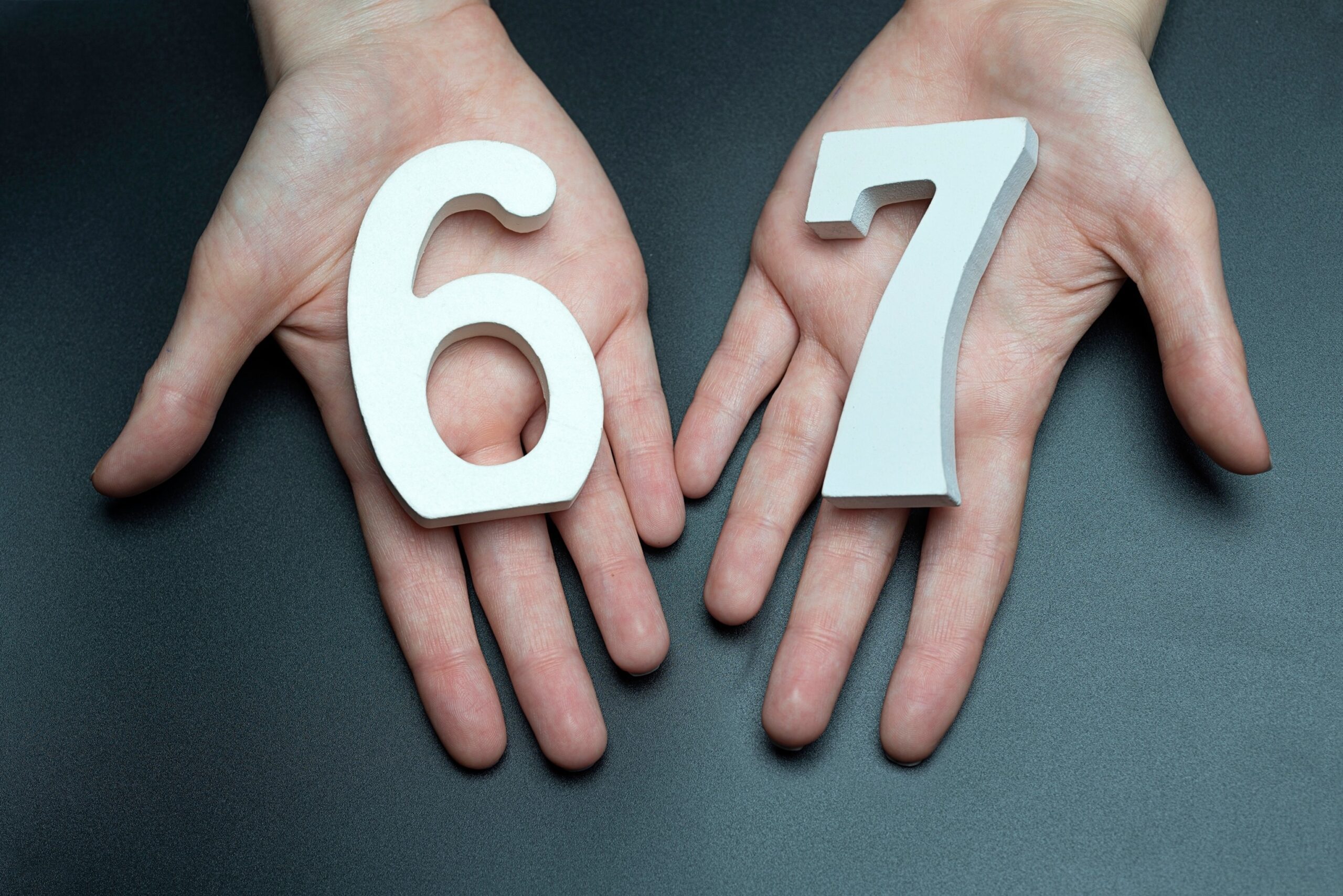 PHOTO: the number sixty-seven.