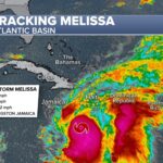 PHOTO: Tracking Melissa's map